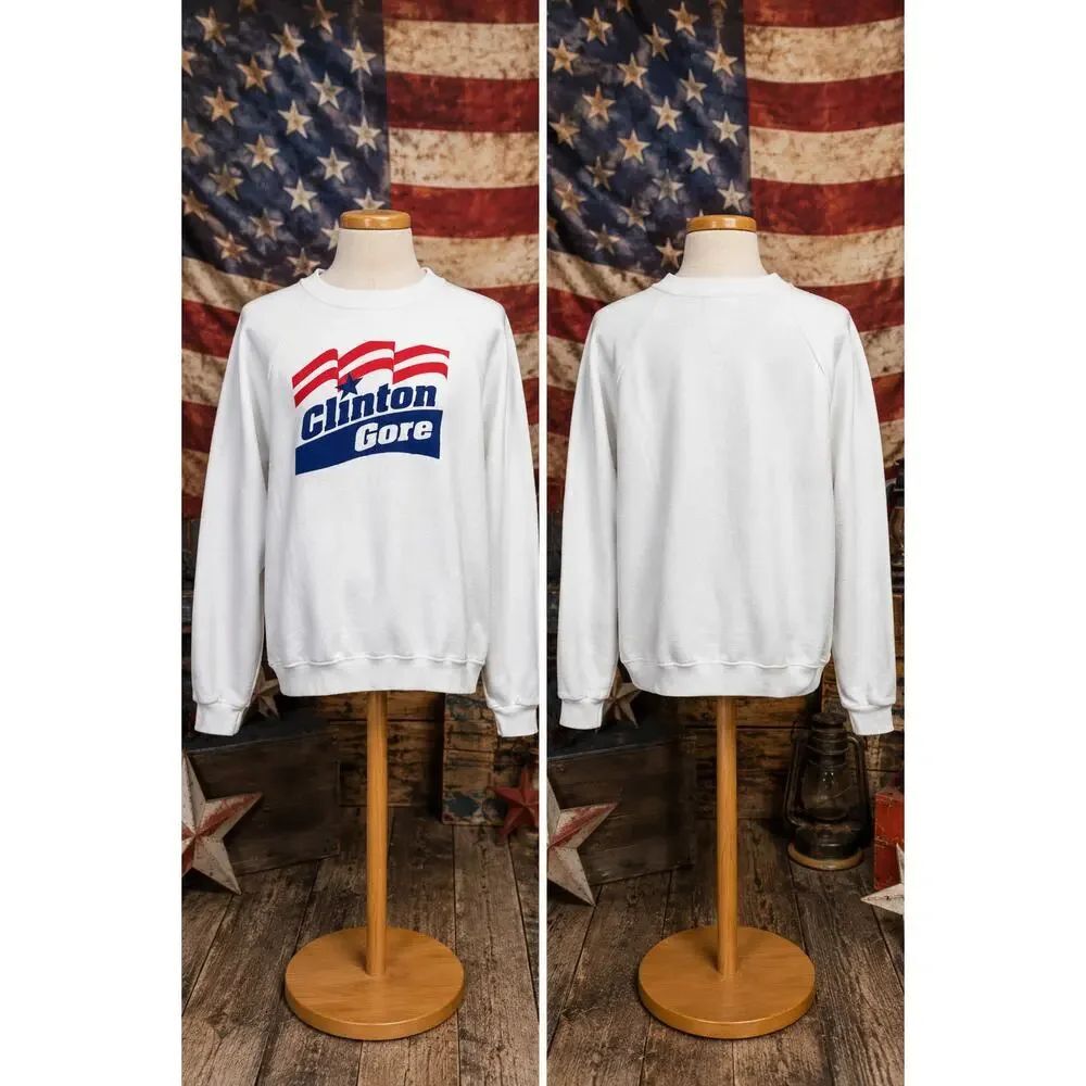 Vintage Clinton Gore 1992 Crewneck Sweatshirt USA XL